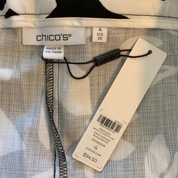 BRAND NEW WITH TAGS.  CHICOS wide leg pants - Picture 4 of 4